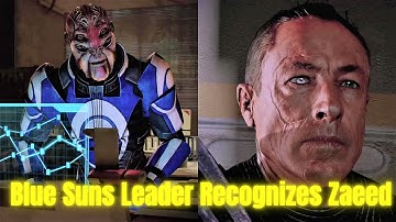 Mass Effect Legendary Edition: Blue Suns Leader Recognizes Zaeed!! Rare Dialogue!!! 4K-UHD