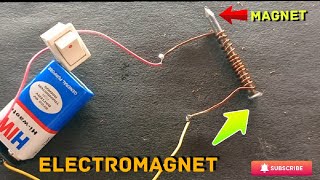 How To Make An Electromagnet By Using 9-volt Battery