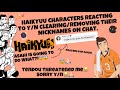 Haikyuu Characters Reacting To Y/n Clearing/Removing Their Nicknames On Chat || Haikyuu Texts