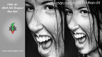 Hướng dẫn vẽ chân dung bằng bột than chì 03 - vẽ không khó