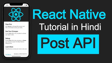 React Native tutorial in Hindi #52 Post api in React-native