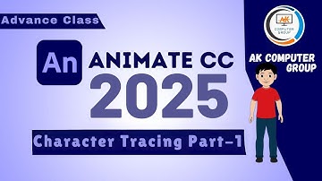 Adobe Animate CC 2025 Character Tracing Part-1 [ Advance Course ] Learn 2D Animation Step by Step