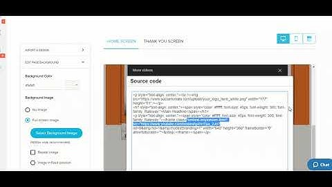 How do I change the default video in Video Landing Page template?