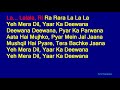 Yeh Mera Dil Yaar Ka Deewana - Asha Bhosle Hindi Full Karaoke with Lyrics