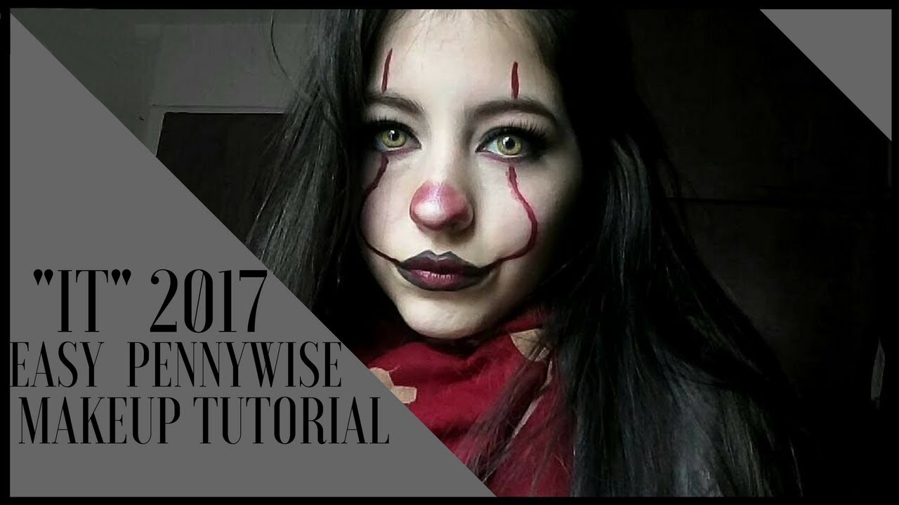 EASY PENNYWISE MAKEUP TUTORIAL IT MOVIE YouTube