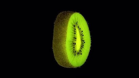 Rotating Isolated Kiwi Stock Video
