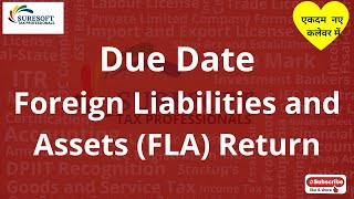 Due Date for Filing FLA return | Mandatory ITR return Foreign Liability and Assets Return