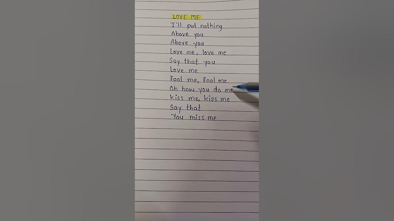 Love me | song by | Justin Bieber  | 🌼 #songlyrics #shorts #lyricvideo