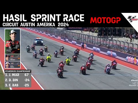 Hasil SPRINT RACE motogp AMERIKA 2024 ~ hasil MotoGP hari ini ~ Austin ~ klasemen