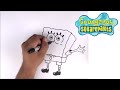 How to Draw & Color spongebob squarepants | Drawing & Coloring Learning | Toddlers Lids learn Colors