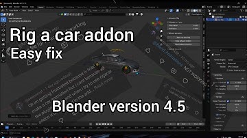 FIXED! Rig a Car Addon NOT Working in Blender 5.0? (The Easy 4.5 Version Solution)