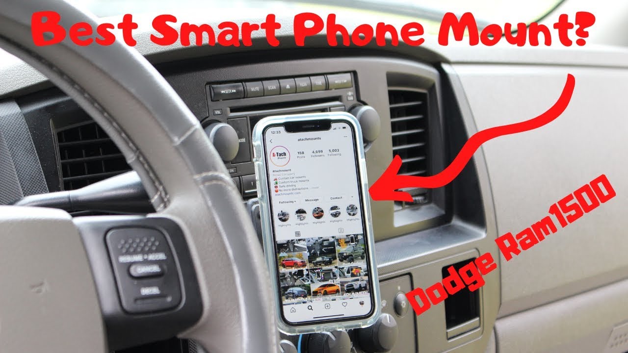 A-Tach Mount for Dodge Ram 1500 | Smart Phone Holder - YouTube