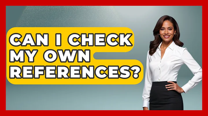 Can I Check My Own References? - Job Success Network