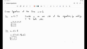 Linear equations of the form x - a = b
