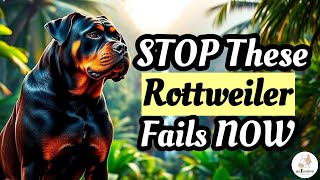 Rottweiler dog breed : 7 Deadly Mistakes Rottweiler puppies Owners Make! 😱