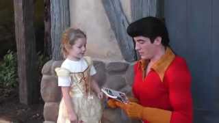 Meeting Gaston - Daughter Dressed as Belle