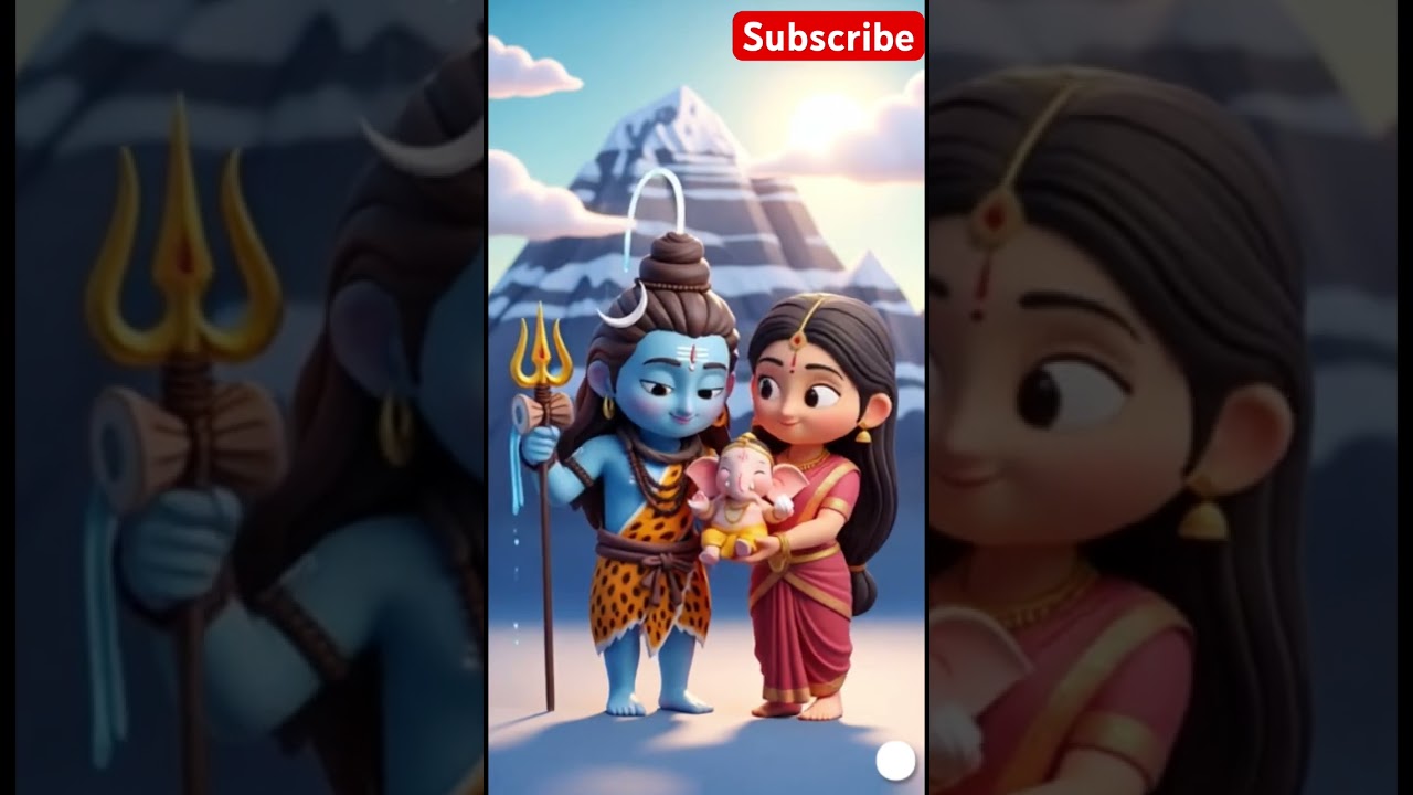 Shiva, Parvati & Little Ganesha – A Divine Family Moment | Little Devas 🙏🏻❤️