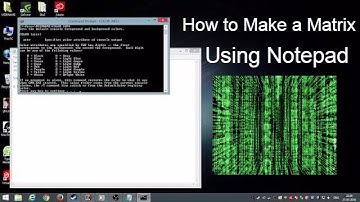 How to make a MATRIX effects Using a Notepad (USING 2 SIMPLE STEPS) and colour Guide for CMD .