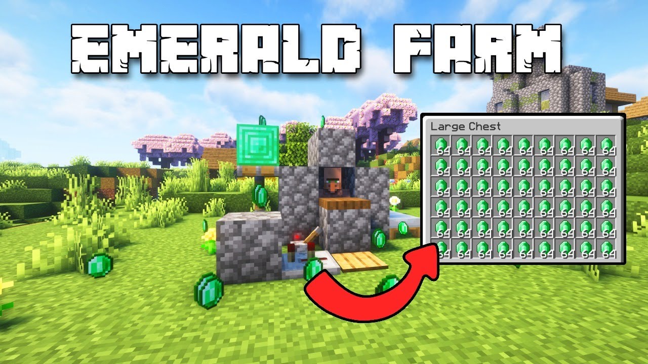 How to Build Villager Trades for Farming Emeralds in Minecraft! YouTube