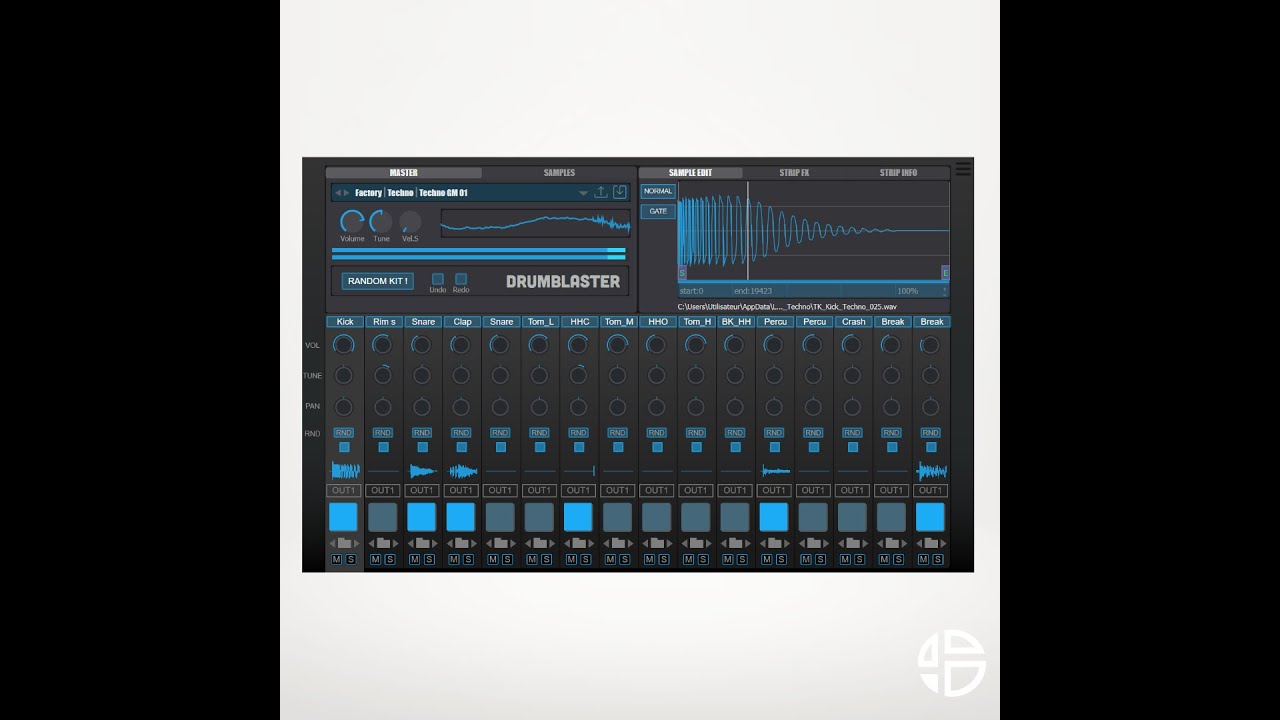 Techno Drum Demo – Dark & Punchy Techno Beats with DrumBlaster