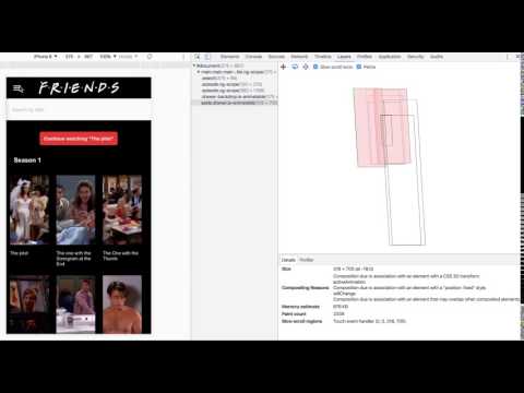 Chrome DevTools Layers panel
