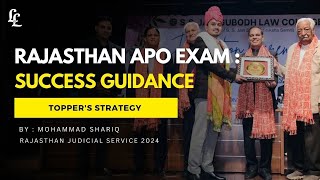 RJS Topper Shariq Ji&#39;s APO Success Guidance | Tips to Crack Competitive Exams | Linking Laws