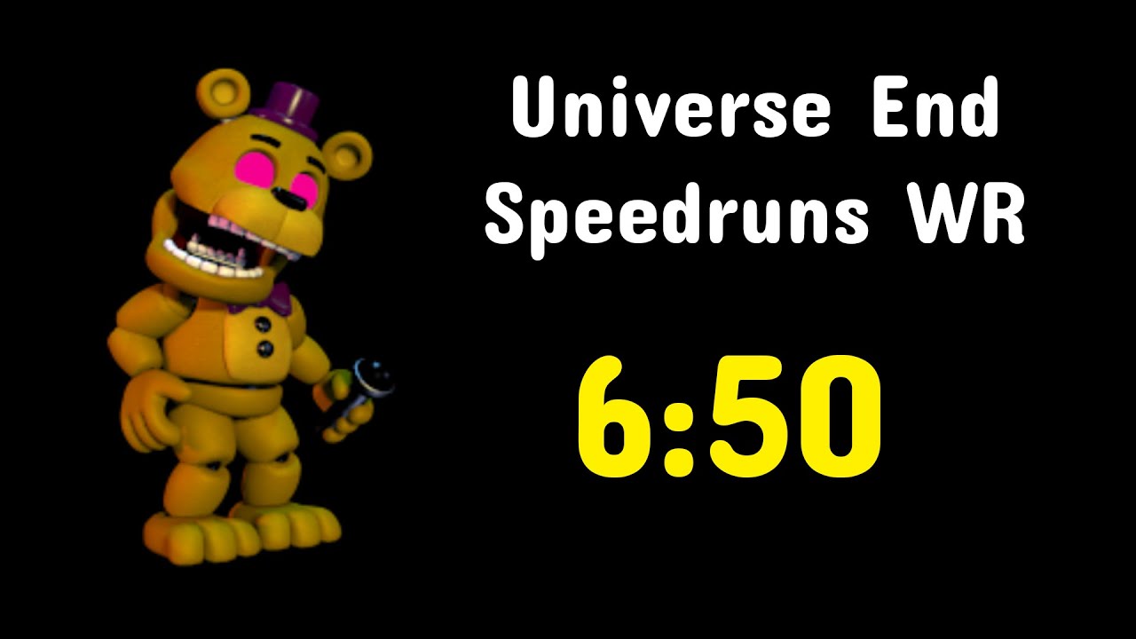 FNAF WORLD Universe End speedrun World Record 6:50 (and reaction)