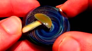 Blue Mushroom Vortex Pendant by Ian Graber 3/28