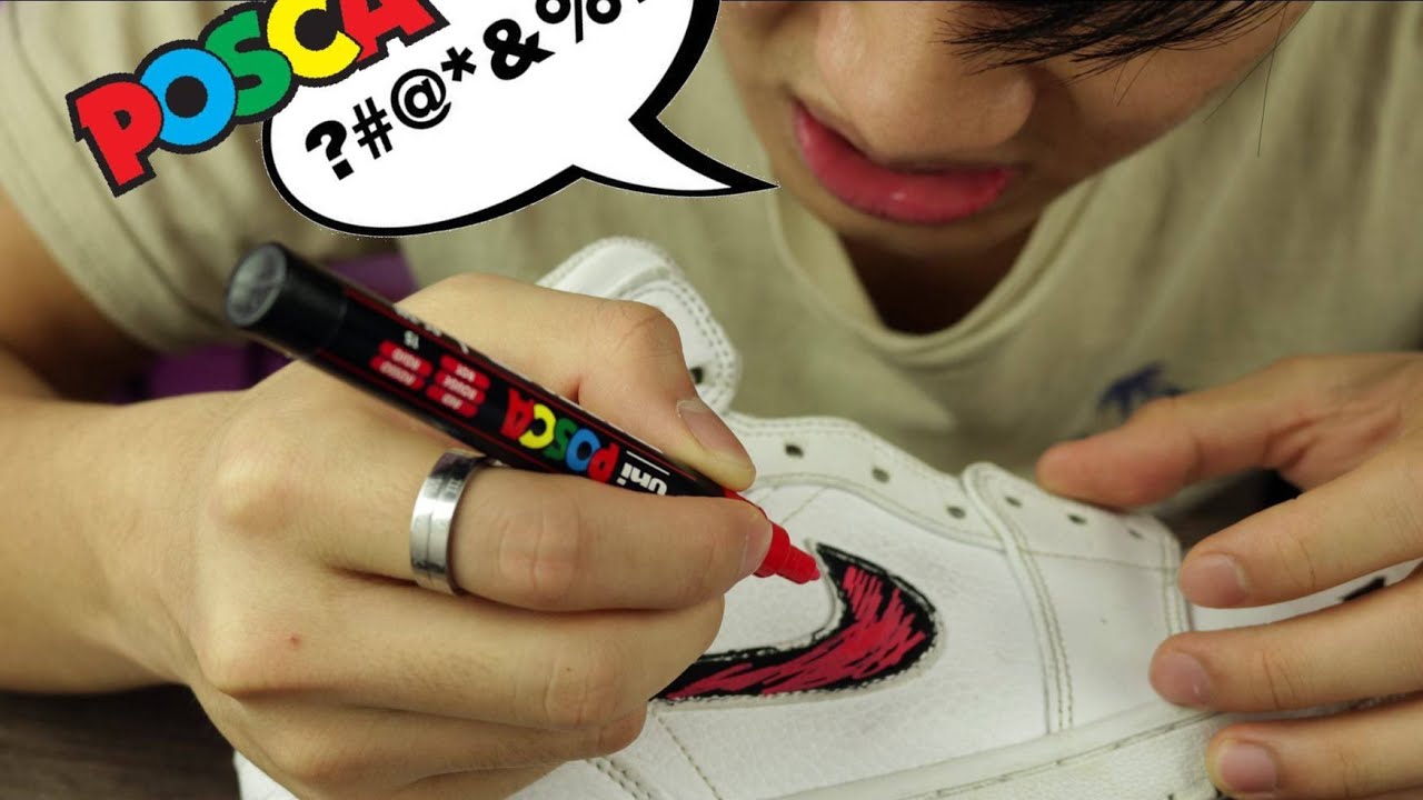 DO POSCA PENS WORK ON CUSTOM SHOES Posca Markers YouTube