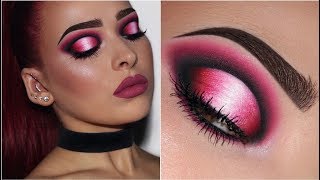 Black, Pink & White Ombré Halo Eye | Makeup Tutorial