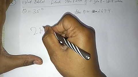 TRIGONOMETRIC TABLES Q8