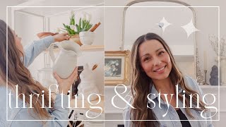 THRIFTING AND STYLING SPRING HOME DECOR | Thrift haul & home decor on a budget.