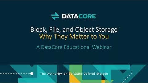 The difference between block, file and object storage