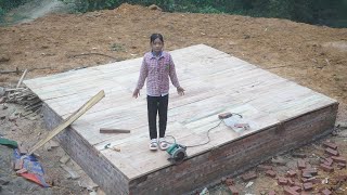 Build a new house - Assembling wooden floors - Trieu Thi Ca, Poor girl farm