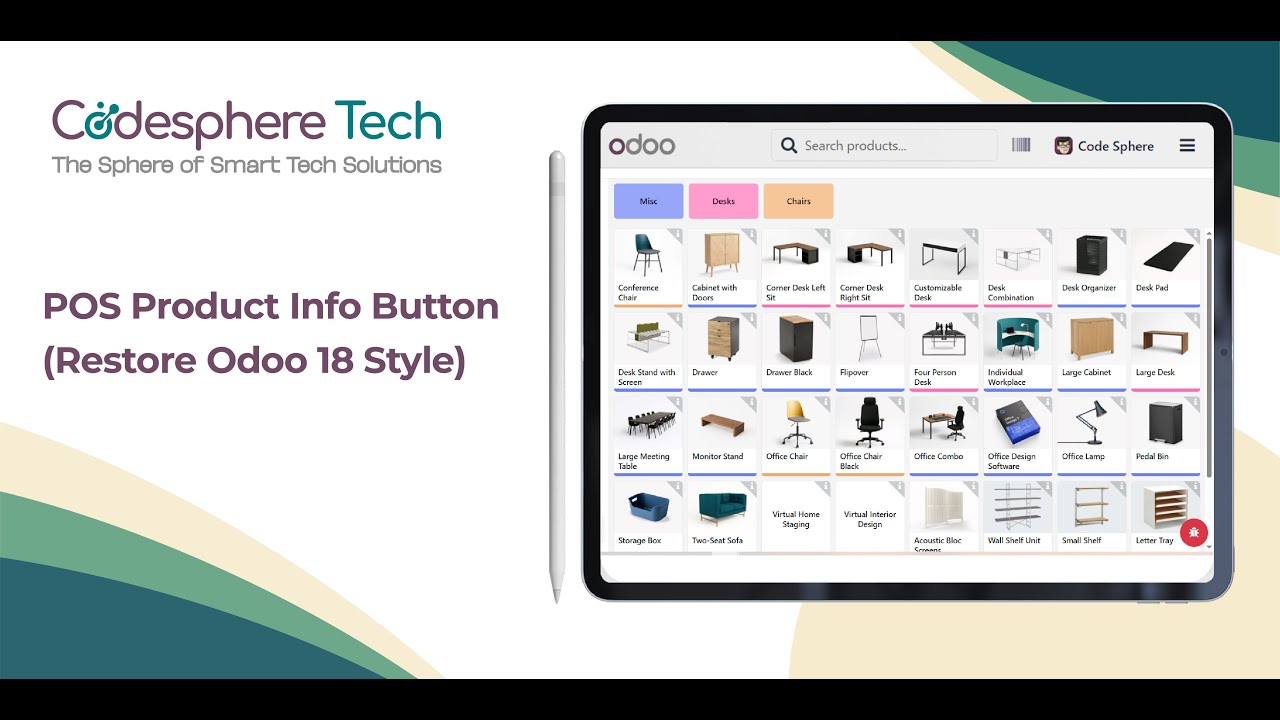 Show Product Info Button in PoS Odoo 19