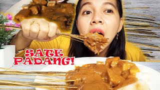 Mukbang Sate Padang Sapi Pedas Pakai Krupuk Kulit