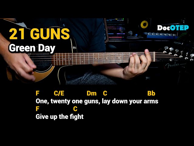 21 Guns - Green Day (Guitar Chords Tutorial with Lyrics) class=