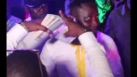 See How Millionaires Rain Stacks Of Money On Omo Banke And His Friends On His Birthday