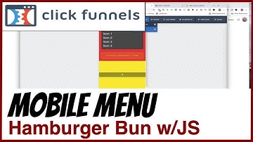 CF 1.0 - How to Create a Hamburger Bun Mobile Menu without HTML in ClickFunnels