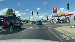 Driving in Kingman, Arizona on Historic Route 66 from Downtown