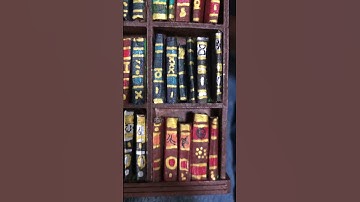 Tiny book shelf #foryou #books #diy #library #youtubeshorts #craft #miniature #viral