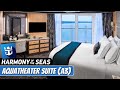 Harmony of the Seas | Spacious AquaTheater Suite - 1 Bedroom (A3) Tour & Review 4K | Royal Caribbean