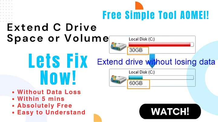 How to Extend C Drive (Windows 10/11) in 5 Minutes (2025) | Best Free Tool AOMEI Partition Assistant