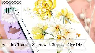 Easy Floral Card with AquaInk Transfer Sheets