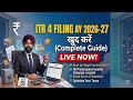 ITR 4 FILING AY 2026-27 HOW TO FILE INCOME TAX RETURN ONLINE 44AD , 44ADA, 44AE PRESUMPTIVE SCHEME