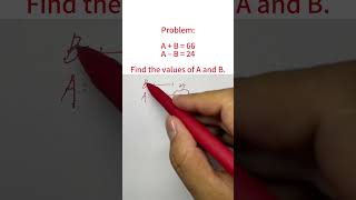 Solve Sum and Difference Problems Easily Without Equation | Pre-Algebra Easy #maths