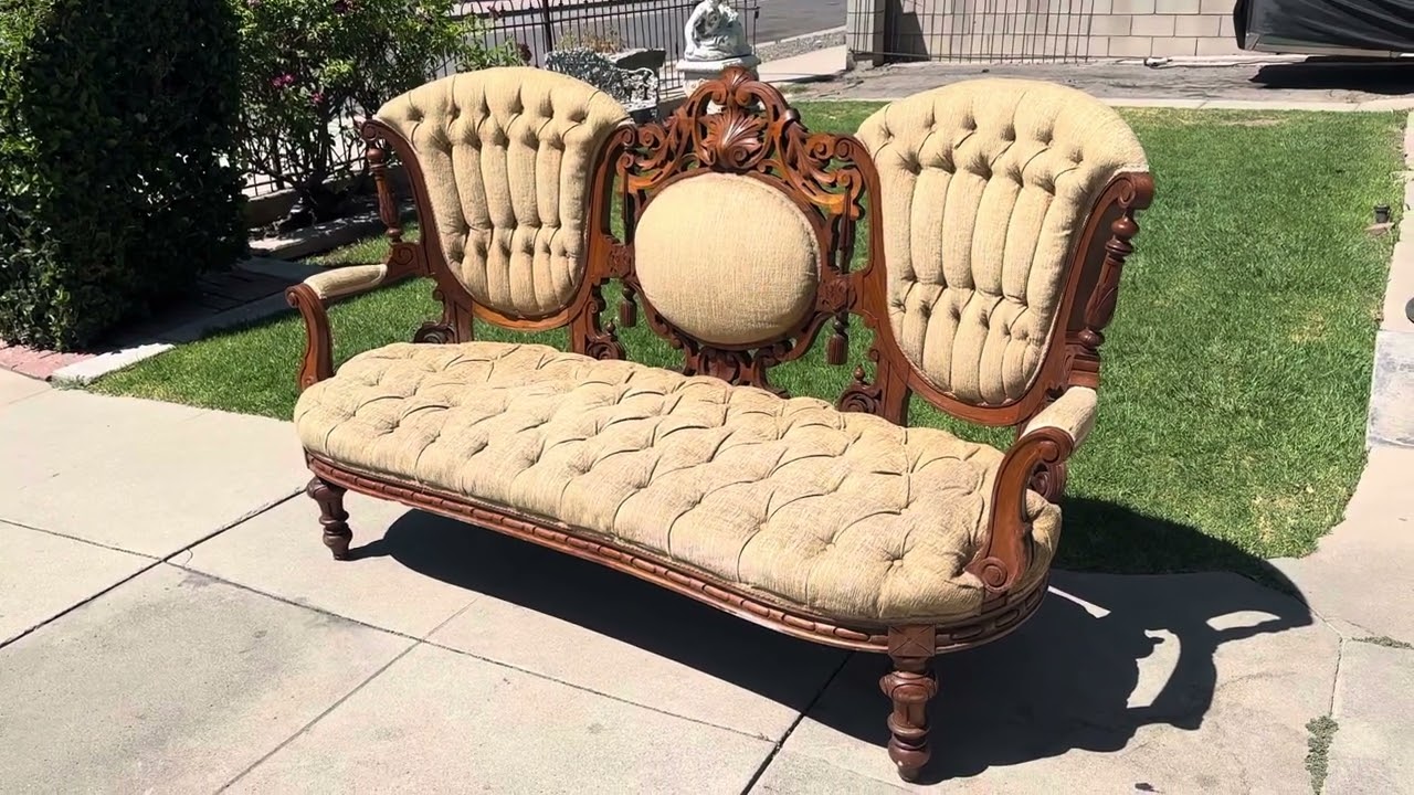 Antique Victorian Renaissance revival sofa available 