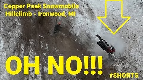 Dramatic Fail Of A Polaris Snowmobile At Copper Peak Ski Flying Hill (Jump) #Shorts | Jason Asselin