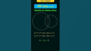 Gemeenschappelijke koorde van twee cirkels #jeedailyconcepts #cirkels
