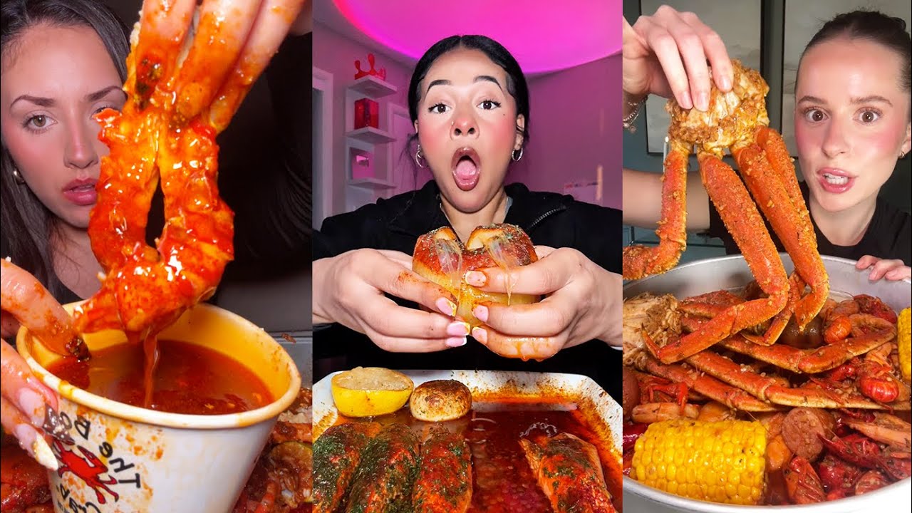 YUMMY Foods Mukbang | King Crab, Imitation Crab, Onion Boil, Lobster, and More!